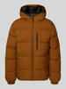 Tom Tailor Denim Gewatteerd regular fit jack met capuchon Camel