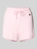 CHAMPION Sweatshorts met labeldetail Lichtroze
