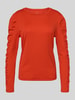 Marc Cain Longsleeve mit Puffärmeln und Rundhalsausschnitt Rot