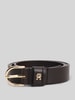 Tommy Hilfiger Riem van echt leer met logo-applicatie Donkerbruin
