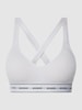 Guess Bustier mit Logo-Bund  Weiss