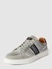 Pantofola dOro Sneakers van leer, model 'LACENO UOMO' Lichtgrijs