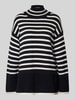 Marc O'Polo Oversize Strickpullover aus reiner Baumwolle im Breton-Stil  Marine