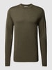 SELECTED HOMME Gebreide pullover met ronde hals Olijfgroen