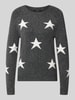VERO MODA Regular Fit Pullover mit Rundhalsausschnitt Modell 'DOFFY' Dunkelgrau