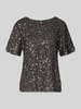 comma Blouseshirt met pailletten Antraciet