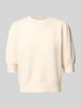 Vero Moda Comfort Fit Strickpullover mit Puffärmeln Modell 'DOFFY' Offwhite