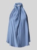 mbyM Blousetop met halter, model 'Zuzela' Rookblauw