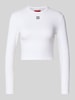 HUGO Regular fit shirt met lange mouwen van katoenmix, model 'DAFILOMENA' Offwhite