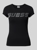 Guess Activewear T-shirt z obszyciem kamieniami stras model ‘KIARA’ Czarny