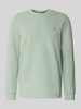 Christian Berg Men Pullover met labelpatch Rietgroen