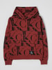 Calvin Klein Jeans Hoodie met logo-applicatie  Terracotta