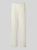 REVIEW Straight Leg Bundfaltenhose mit elastischem Bund Ecru
