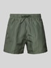 Emporio Armani Relaxed Fit Badeshorts mit Logo-Stitching Oliv