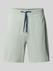 Christian Berg Men Sweatshorts mit Label-Stitching Metallic Gruen