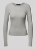 Vero Moda Regular Fit Langarmshirt aus Baumwoll-Mix mit Effektgarn Modell 'CHLOE' Hellgrau Melange