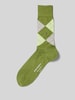 Burlington Socken mit Label-Applikation Modell 'MANCHESTER' Dunkelgruen