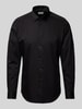 OLYMP Level Five Slim Fit Business-Hemd mit Kentkragen Black