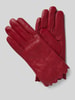 FI.NE Slim Fit Handschuhe aus echtem Lammnappa Dunkelrot