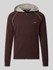 BOSS Regular Fit Sweatjacke aus Baumwoll-Mix Modell 'Mix&Match Jacket H' Dunkelbraun