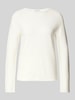 Marc O'Polo Regular Fit Strickpullover aus weicher Baumwolle Weiss