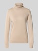 COMMA sweter o kroju regular fit z mieszanki wiskozy Piaskowy