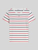 Tommy Jeans slim fit T-shirt van katoenmix in ribtricot Wit