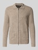 Christian Berg Men Cardigan met tweewegritssluiting Taupe