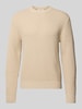 SELECTED HOMME Regular fit gebreide pullover van puur biologisch katoen, model 'TOM' Beige