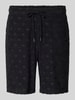 Jack & Jones Sweatshorts met elastische band, model 'JAIDEN' Zwart