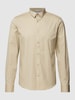 CK Calvin Klein Slim Fit Business-Hemd mit Kentkragen Modell 'POPLIN' Beige