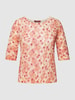 Max Mara Studio Gebreid shirt met all-over motief, model 'MINOSSE' Rood