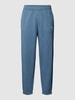 CHAMPION Sweatpants mit Label-Stitching Modell 'Rochester' Rauchblau