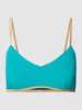 Mymarini Bikini-Oberteil mit Effektgarn Modell 'SUNNY BRA SHINE' Türkis