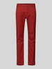 Christian Berg Men Straight Leg Chino mit Strukturmuster Rot