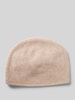 Loevenich Beanie mit geripptem Abschluss Beige Melange