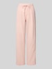 Neo Noir Straight Fit Leinenhose mit Eingrifftaschen Modell 'Sonar' Rose