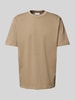 Lindbergh Oversized T-Shirt aus reiner Baumwolle Camel