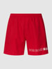 BOSS Badehose mit Label-Print Modell 'Dolphin' Rot