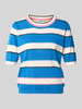 Jake*s Casual slim fit pullover van puur katoen Koningsblauw