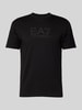 EA7 Emporio Armani T-Shirt mit Label-Print Black