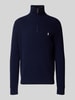 Polo Ralph Lauren Sweter z dzianiny ze stójką Granatowy