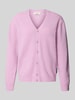 Casual Friday Cardigan aus Woll-Mix mit V-Ausschnitt Modell 'KARL' Flieder