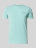 Pepe Jeans Slim Fit T-Shirt aus Baumwoll-Mix Modell 'ORIGINAL BASIC 3N' Aqua