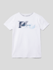 Pepe Jeans T-Shirt mit Label-Print Weiß