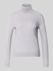 Christian Berg Woman Regular Fit Rollkragenpullover aus reinem Kaschmir Mittelgrau Melange
