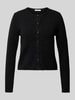 Gina Tricot Strickjacke mit Knopfleiste Black