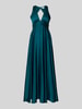 Jake*s Cocktail Abendkleid mit Taillenpasse Dunkelgruen Melange