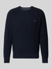 Fynch-Hatton Strickpullover aus reiner Baumwolle Marine