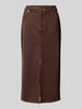 Only Spódnica midi ze szwami w kontrastowym kolorze model ‘STINA LIFE’ Czekoladowy